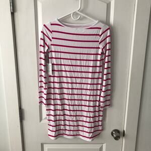 Mott 50 Women's Stripped Swim Dress Size XS NWT's White and Pink Stripe $115